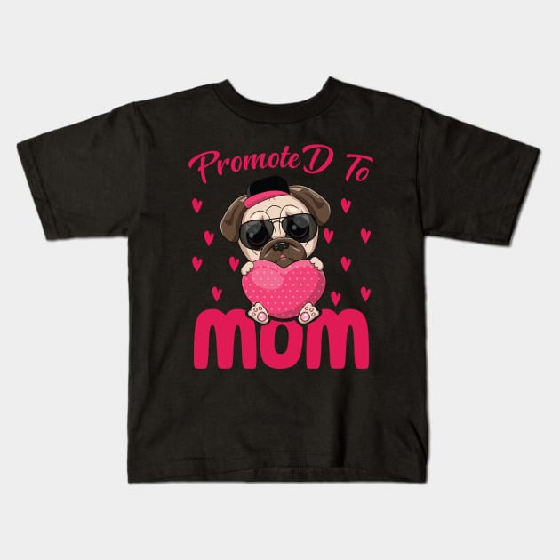 Mother's Day 2021 Promoted To Mom Funny Saying Kids T-Shirt by Charaf Eddine